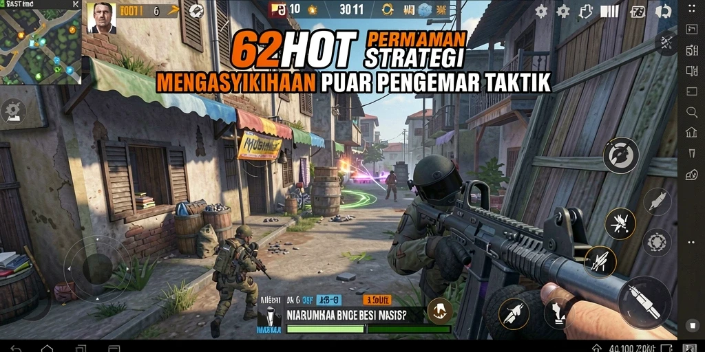 Screenshot dari gameplay <strong>62HOT</strong> menunjukkan pertempuran strategis yang intens.
