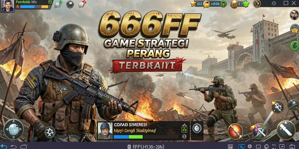 Tampilan gameplay menawan dari 666FF dengan pertempuran strategis.