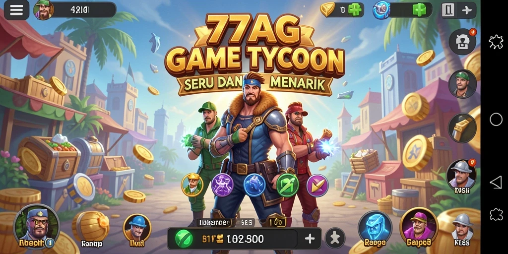 Tangkapan layar gameplay Tycoon yang menarik dari 77AG.