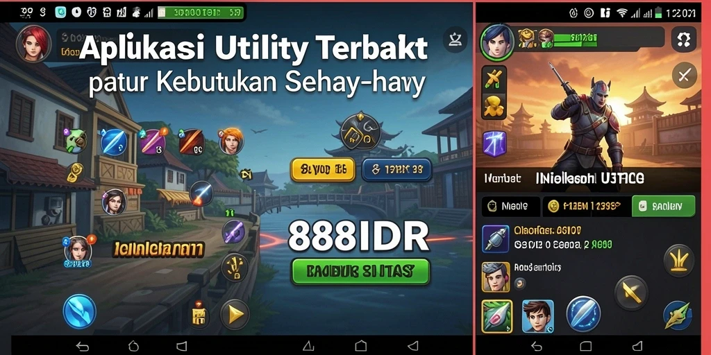 Screenshot aplikasi 88IDR menampilkan fitur utilitas yang efisien.