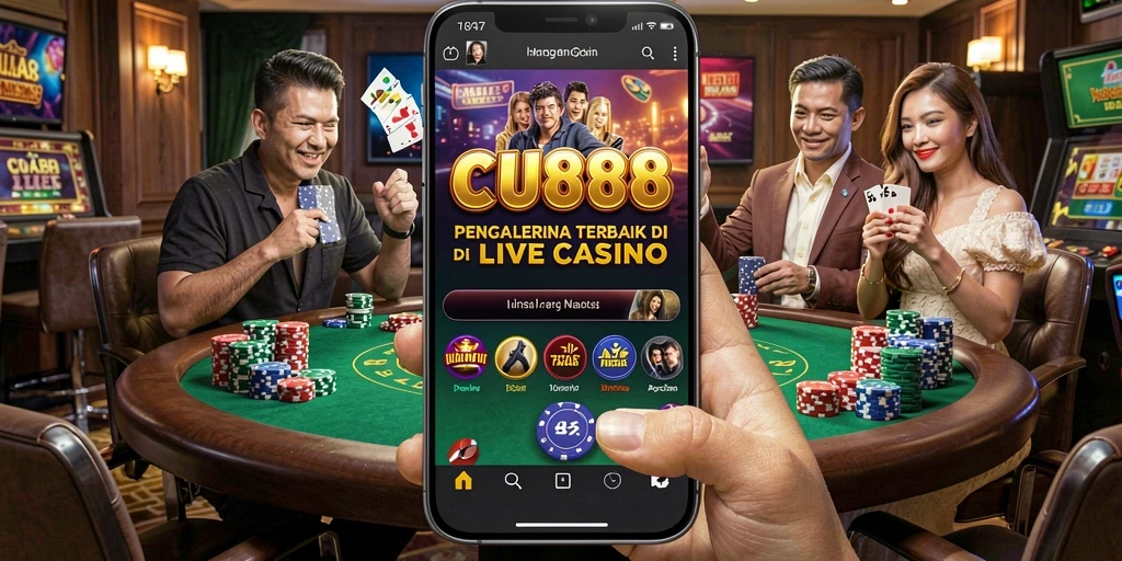 Tampilan gameplay Live Casino CU888 dengan dealer profesional.