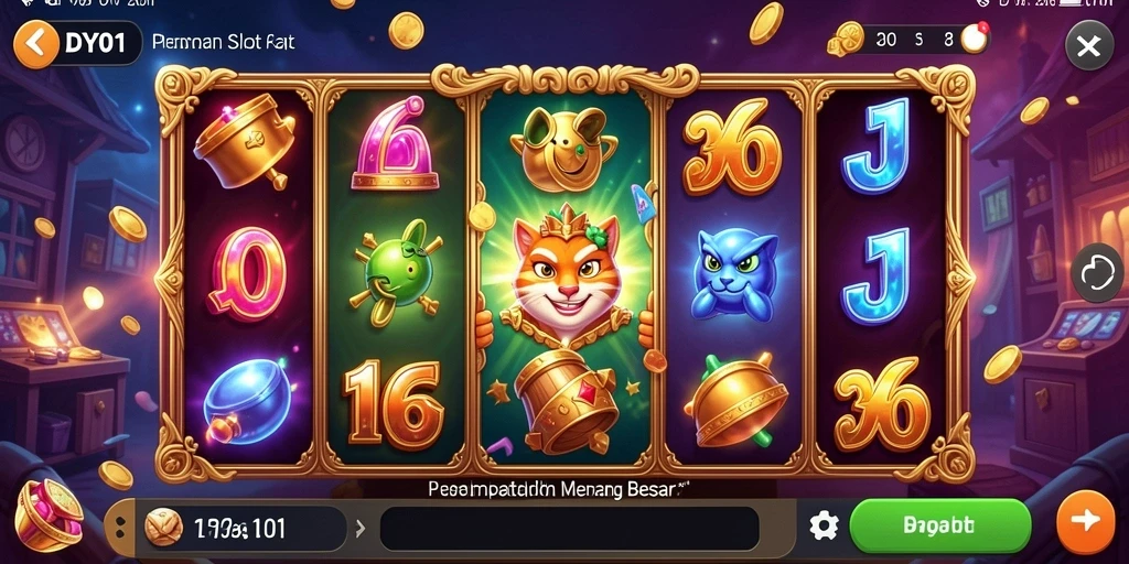 Tampilan mengesankan dari gameplay Slot DY01 yang penuh warna.