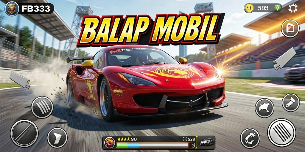 Tampilan gameplay balap mobil FB333 yang seru dan menegangkan.