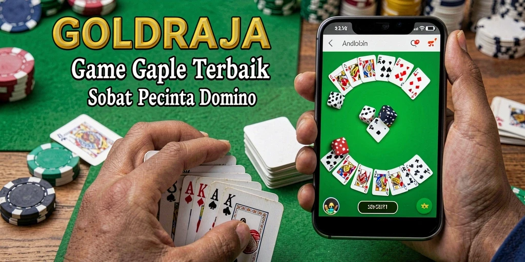 Gameplay seru GOLDRAJA dengan suasana permainan domino yang menarik.
