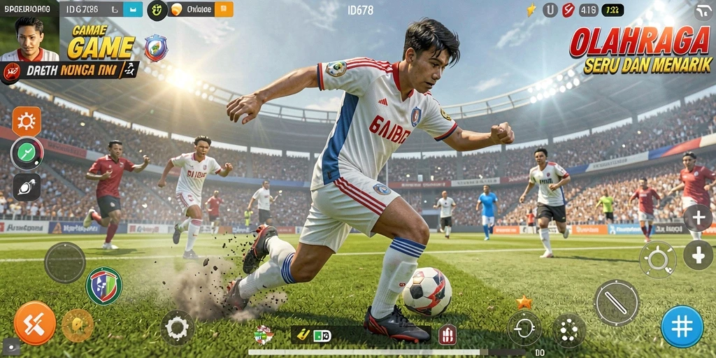 Tampilan gameplay seru dalam ID678 yang menampilkan aksi olahraga menantang.