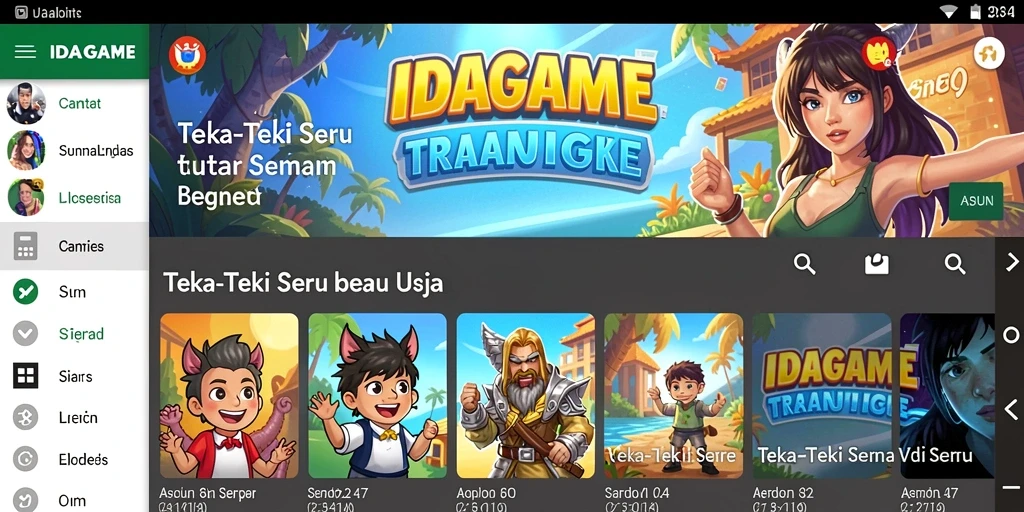 Tampilan gameplay IDAGAME yang menantang dan interaktif.