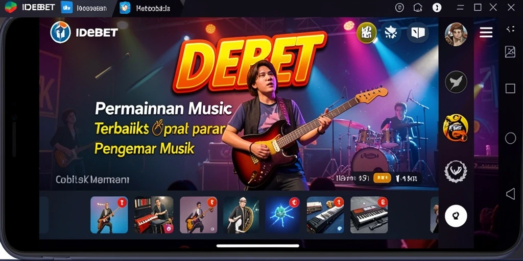 Tampilan gameplay IDEBET yang menampilkan interaksi permainan musik.