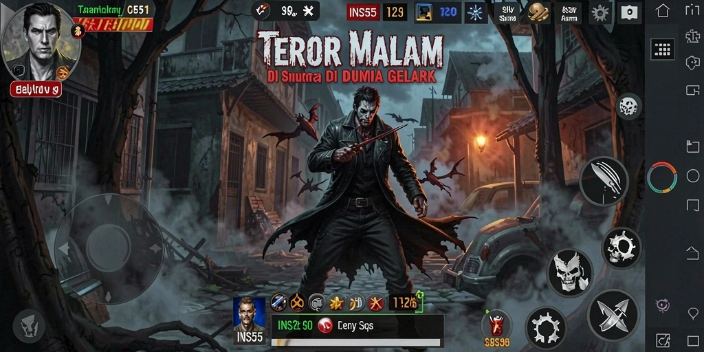 Screenshot gameplay INS55 menampilkan suasana mencekam dan menakutkan.