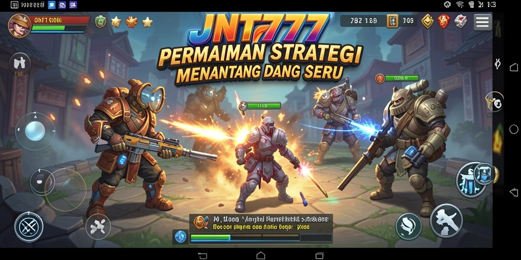 Tampilan menegangkan dari pertempuran strategi di JNT777.