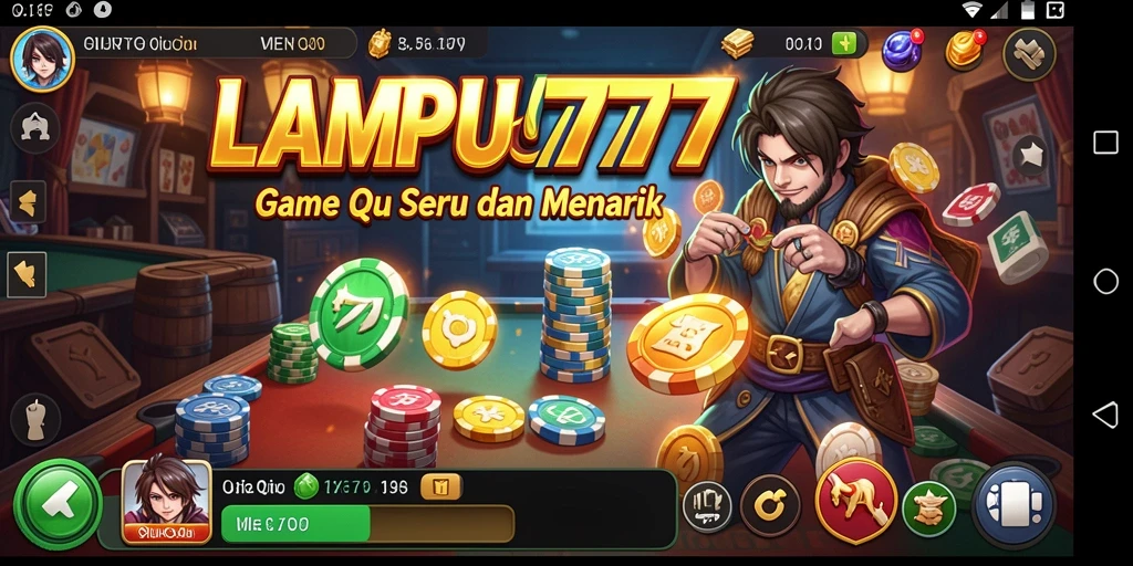 Screenshot gameplay QiuQiu yang menegangkan di LAMPU777.