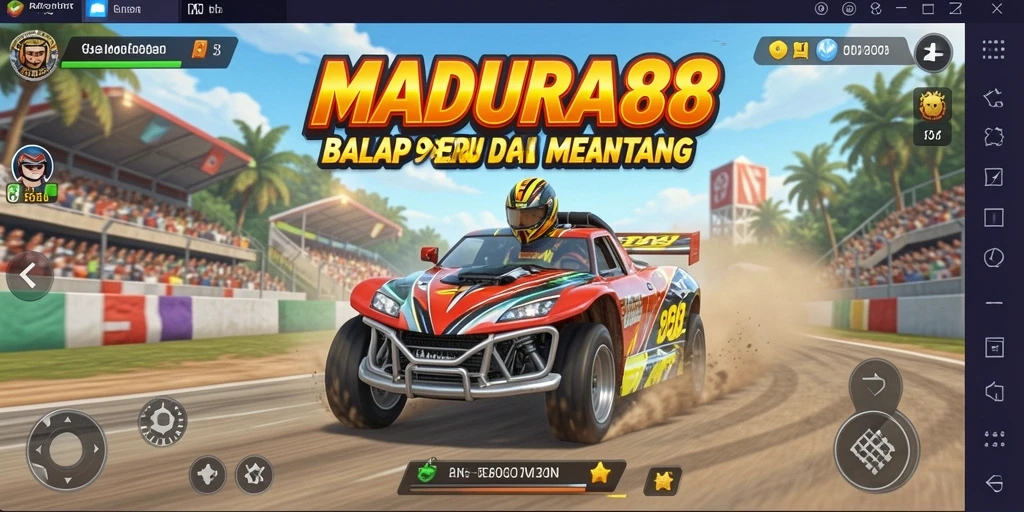 Tampilan menarik dari gameplay balap di MADURA88.