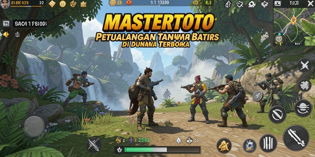 Tampilan gameplay MASTERTOTO dengan pemandangan dunia terbuka yang luas.