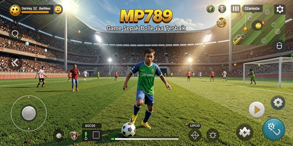 Tampilan gameplay menarik dari MVP789 dengan aksi sepak bola yang intens.