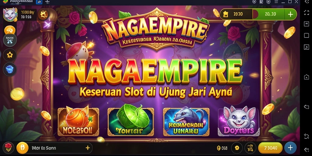 Screenshot gameplay NAGAEMPIRE yang menampilkan keseruan putaran slot.