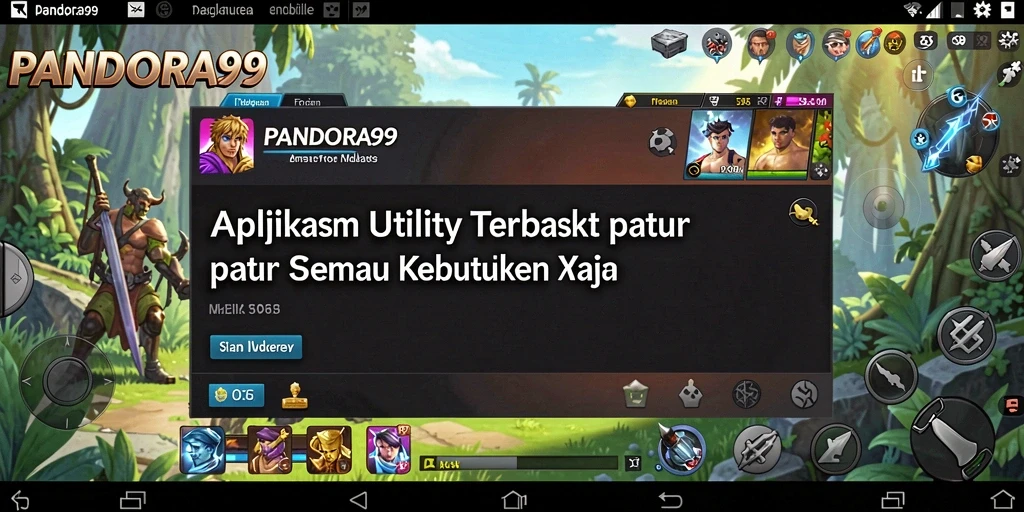 Screenshot PANDORA99 menunjukkan antarmuka yang bersih dan fitur-fitur utility yang canggih.