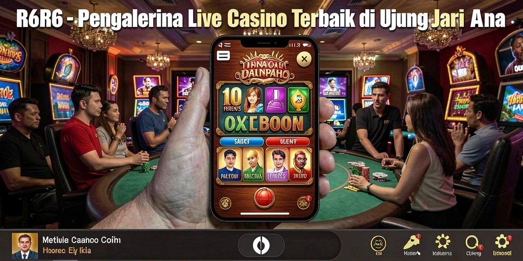 Screenshot utama R6R6 menampilkan gameplay Live Casino yang mendebarkan.