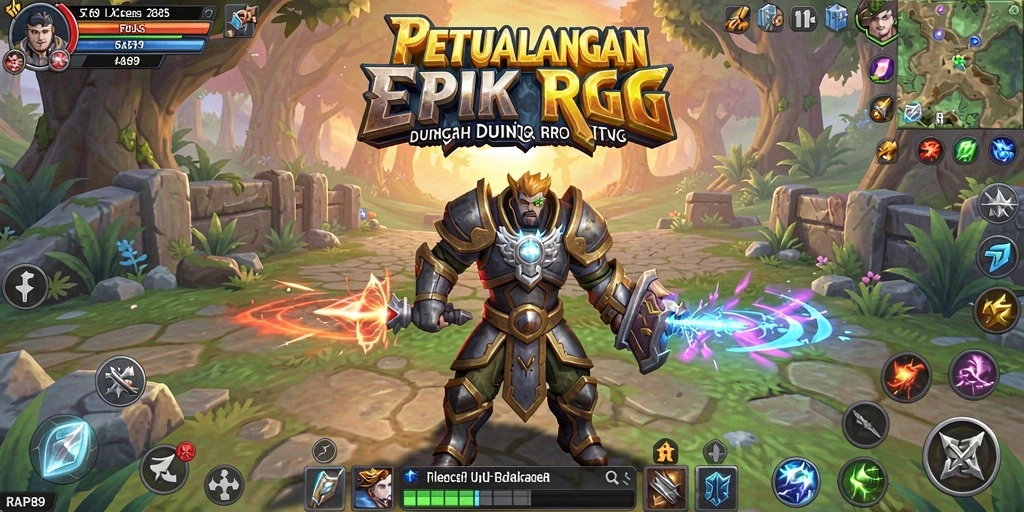 Tampilan gameplay RPG yang menarik dan penuh aksi dari RAP89.