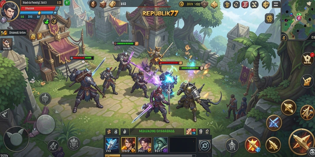 Tampilan gameplay dinamis dan menarik dalam REPUBLIK77.