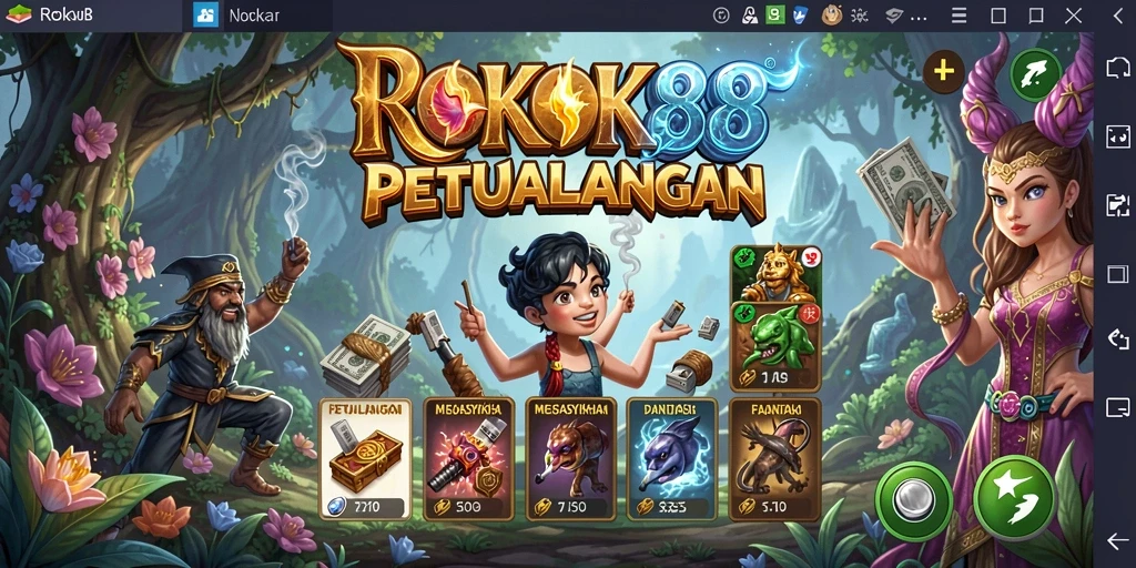 Tangkapan layar menampilkan karakter dalam aksi petualangan menegangkan.