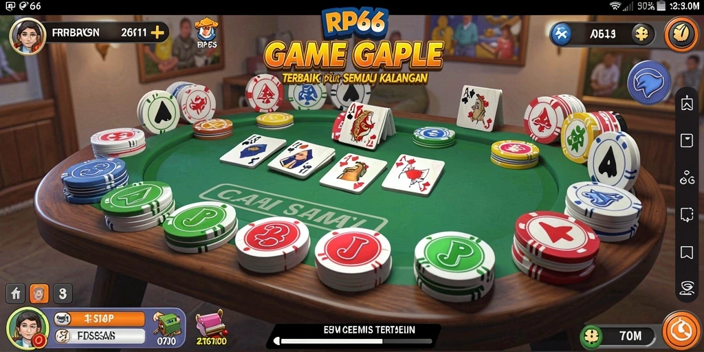 Tampilan menarik dari gameplay Gaple di RP66 yang seru.