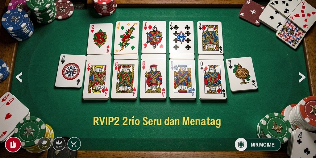 Tampilan gameplay RVIP2 yang seru dan kompetitif dalam bermain Domino.