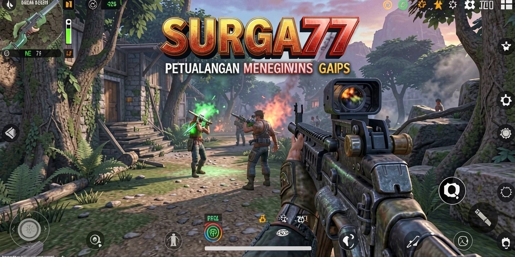 Gameplay seru dengan aksi tembak-menembak di SURGA77.