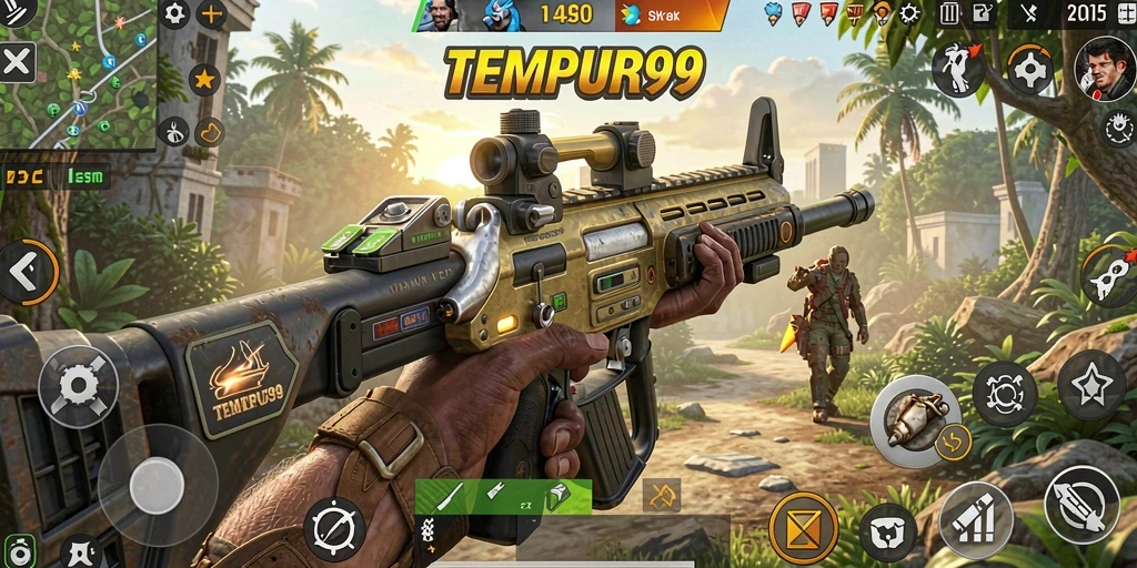 Tampilan utama TEMPUR99 dengan antarmuka yang ramah pengguna dan fitur unggulan.