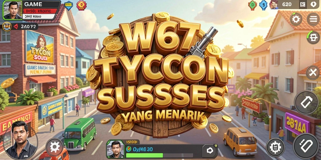 Tampilan gameplay <strong>W67</strong> yang mendalam dan menarik dalam pengelolaan bisnis.
