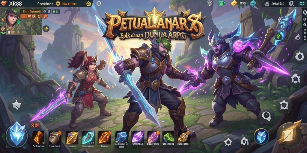 Tampilan gameplay XR88 yang menegangkan dalam pertarungan epic ARPG.